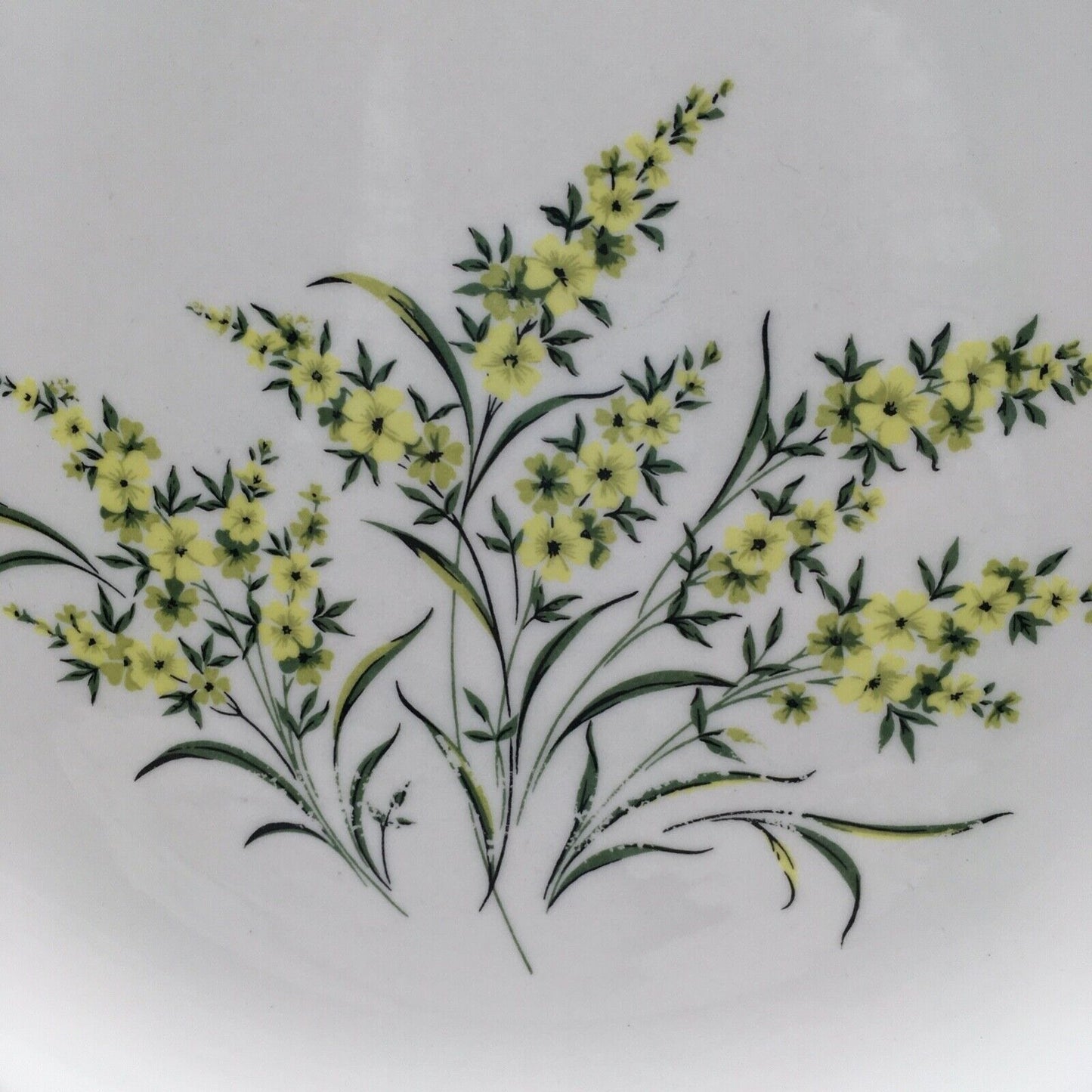 Taylor Smith & Taylor 10" Dinner Plates Set of 5 Lemon Blossom Sage Green Yellow