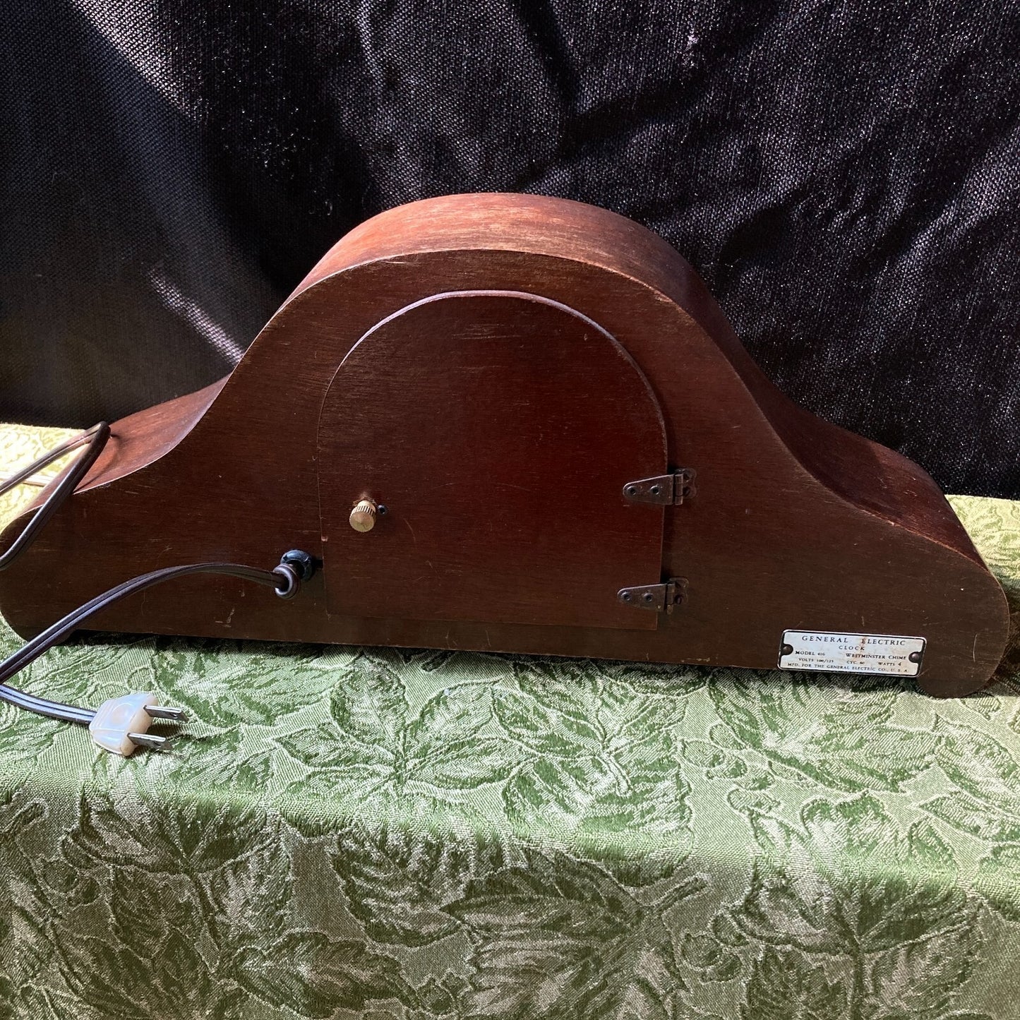 GE Vintage Mantle Clock General Electric Westminster Chime 416 Art Deco Works