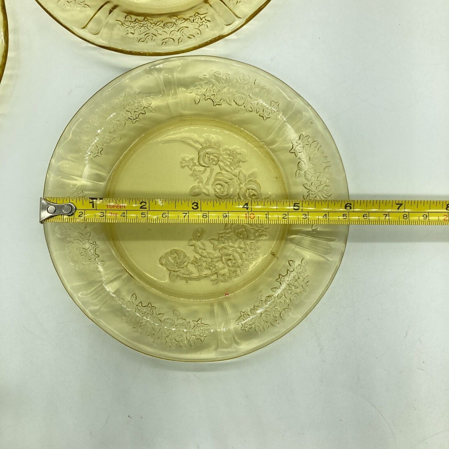 Vintage Federal Depression Glass Yellow 6 Berry Bowls 6 Dessert Plates Cottage