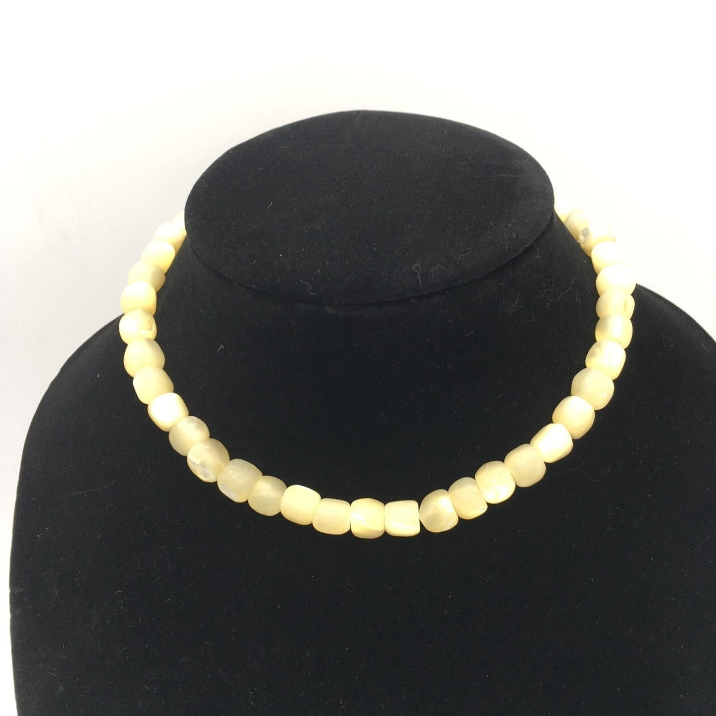 Antique Mother of Pearl Choker Necklace 1920s Various Sizes 44 MOP Bead Handmade