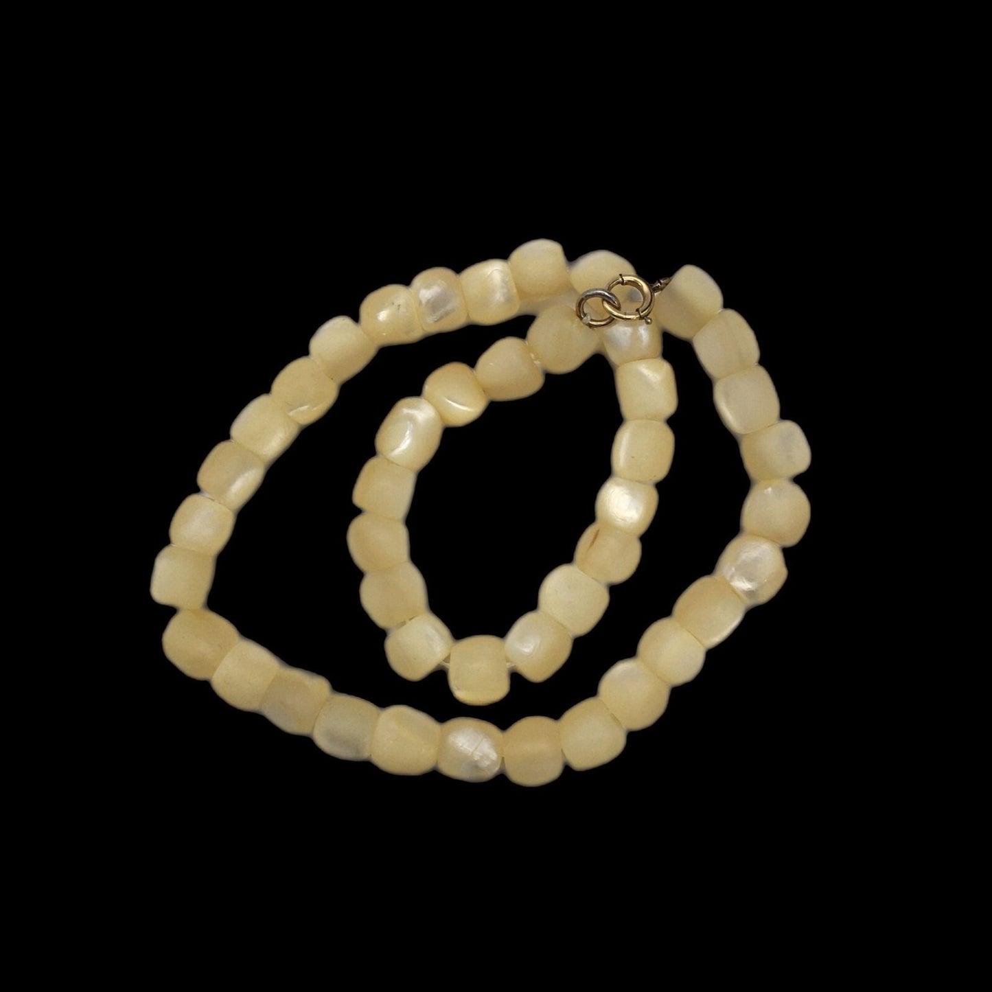 Antique Mother of Pearl Choker Necklace 1920s Various Sizes 44 MOP Bead Handmade