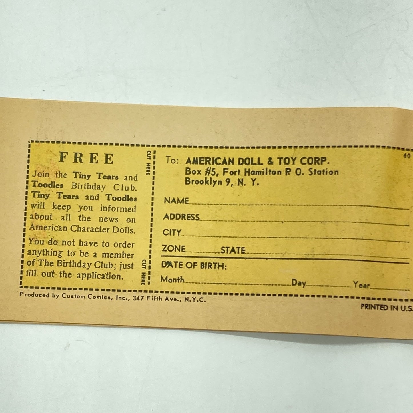 American Doll & Toy Corp 1960 The Fun and Play Book Promotional Mini Comic