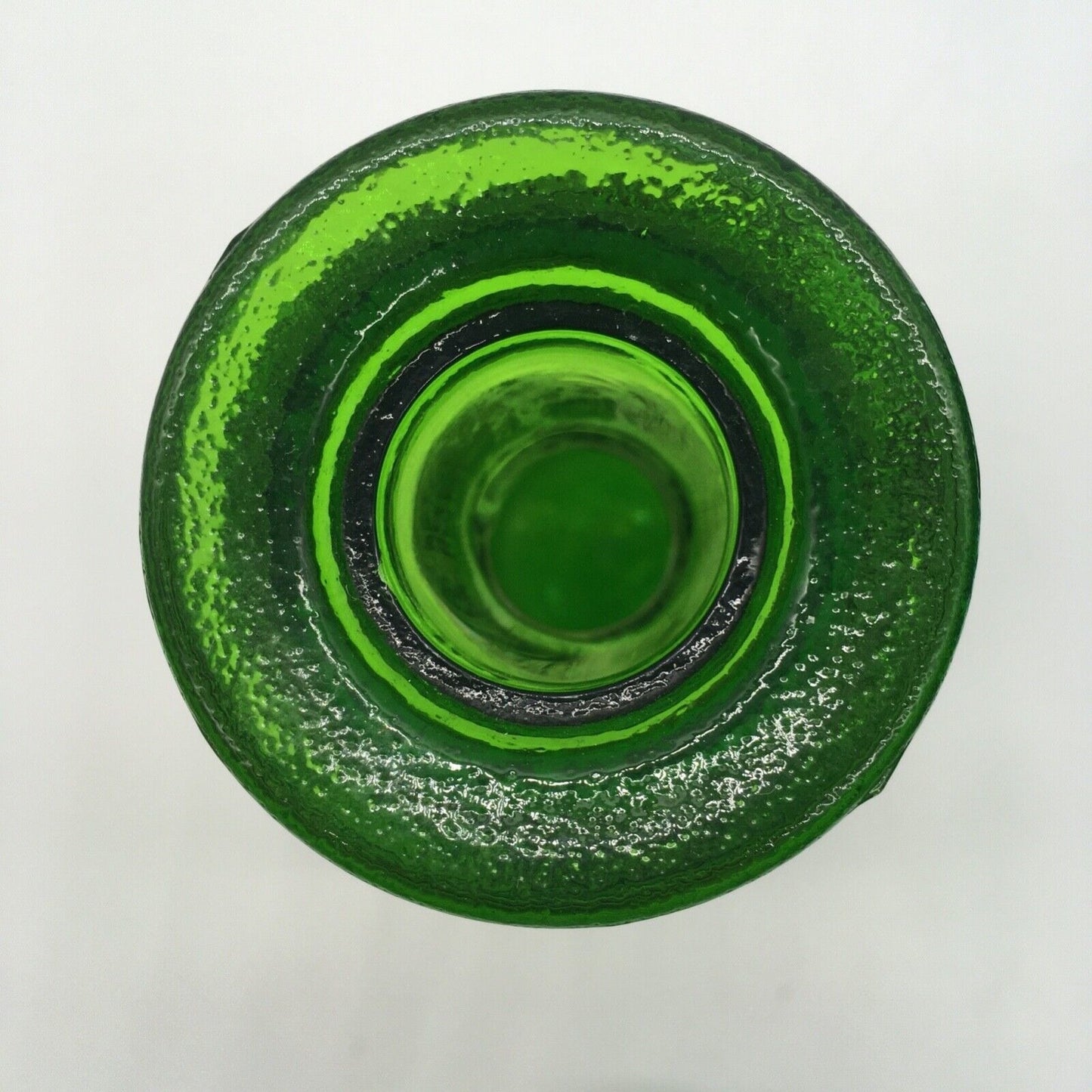Imperial Emerald Green Glass Grapes Decanter Vintage Dimensional Design Stopper