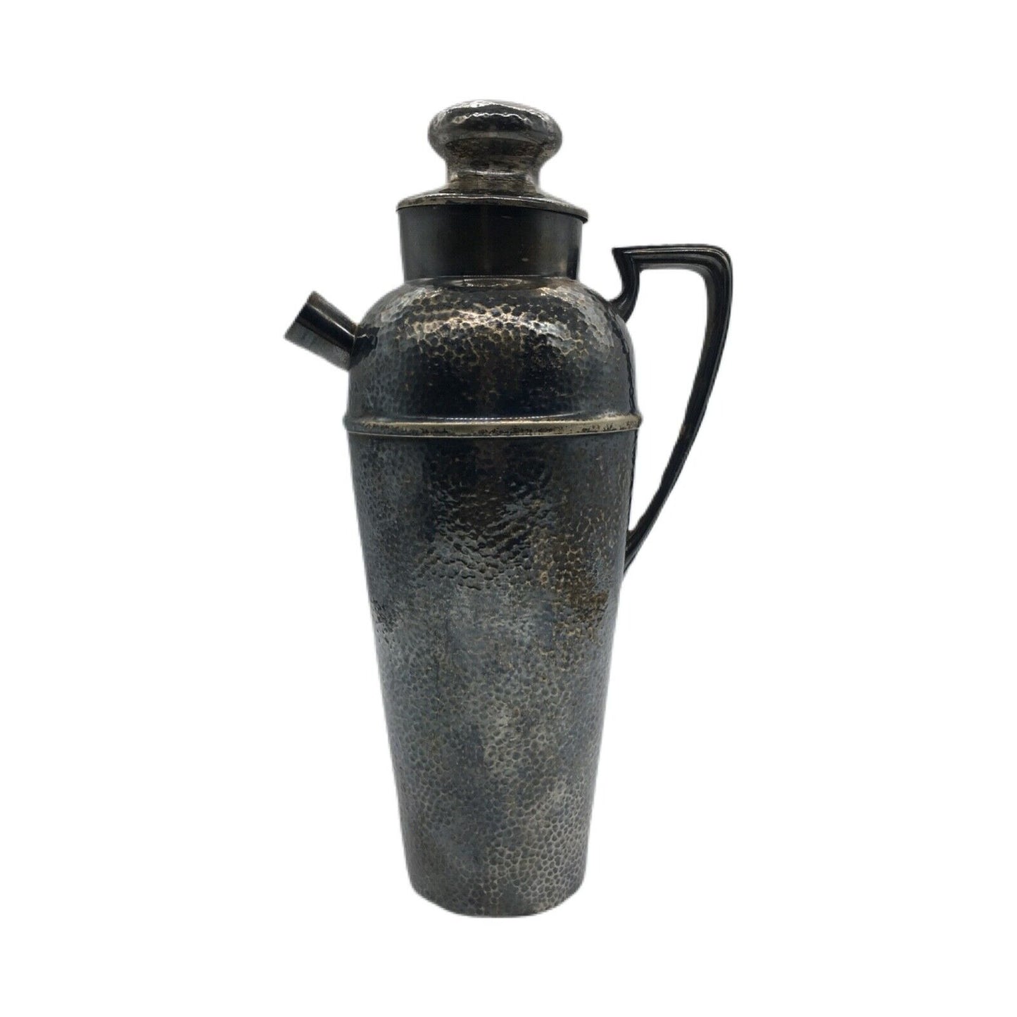 Bernard Rice's Sons Hammered Silverplate Barware Cocktail Shaker PAT 5 13 1924