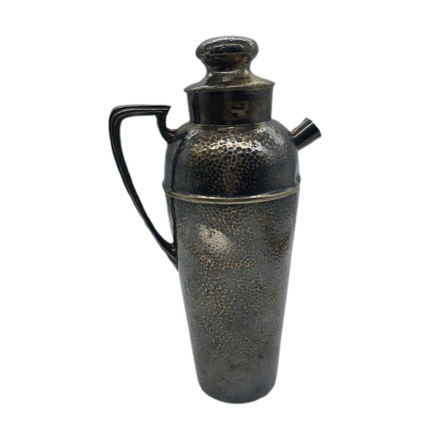 Bernard Rice's Sons Hammered Silverplate Barware Cocktail Shaker PAT 5 13 1924