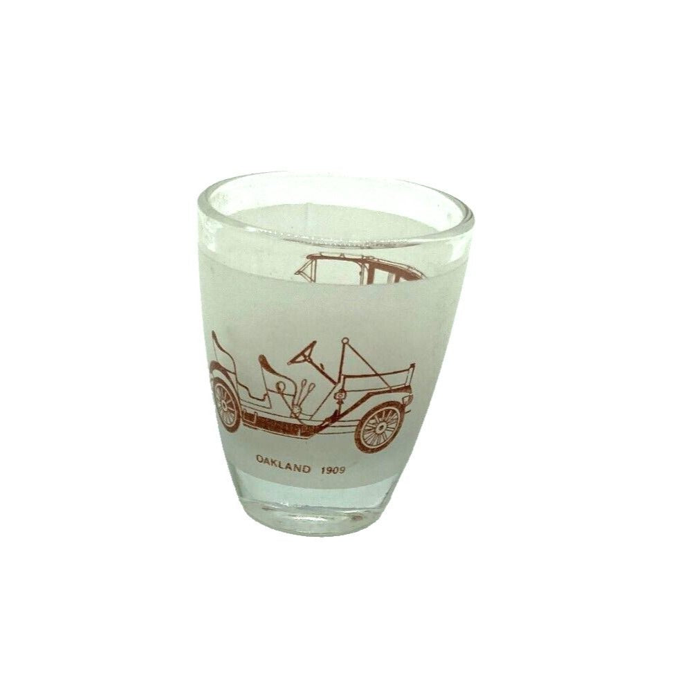 Vintage Barware Decanter 6 Shot Glasses Automobile Graphics France Collect Dad