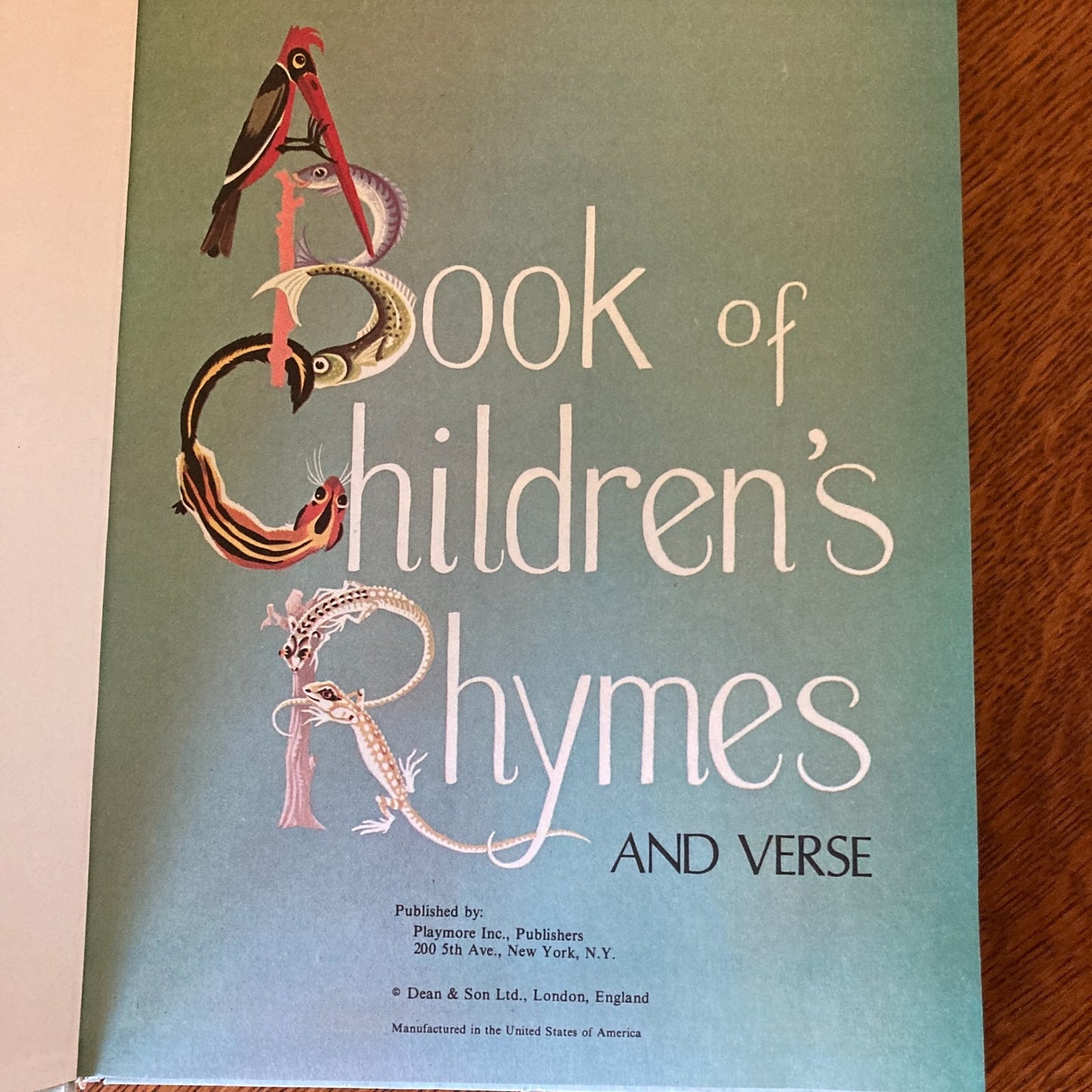 Dean & Son Ltd ABC Book Of Children's Rhymes and Verse London England