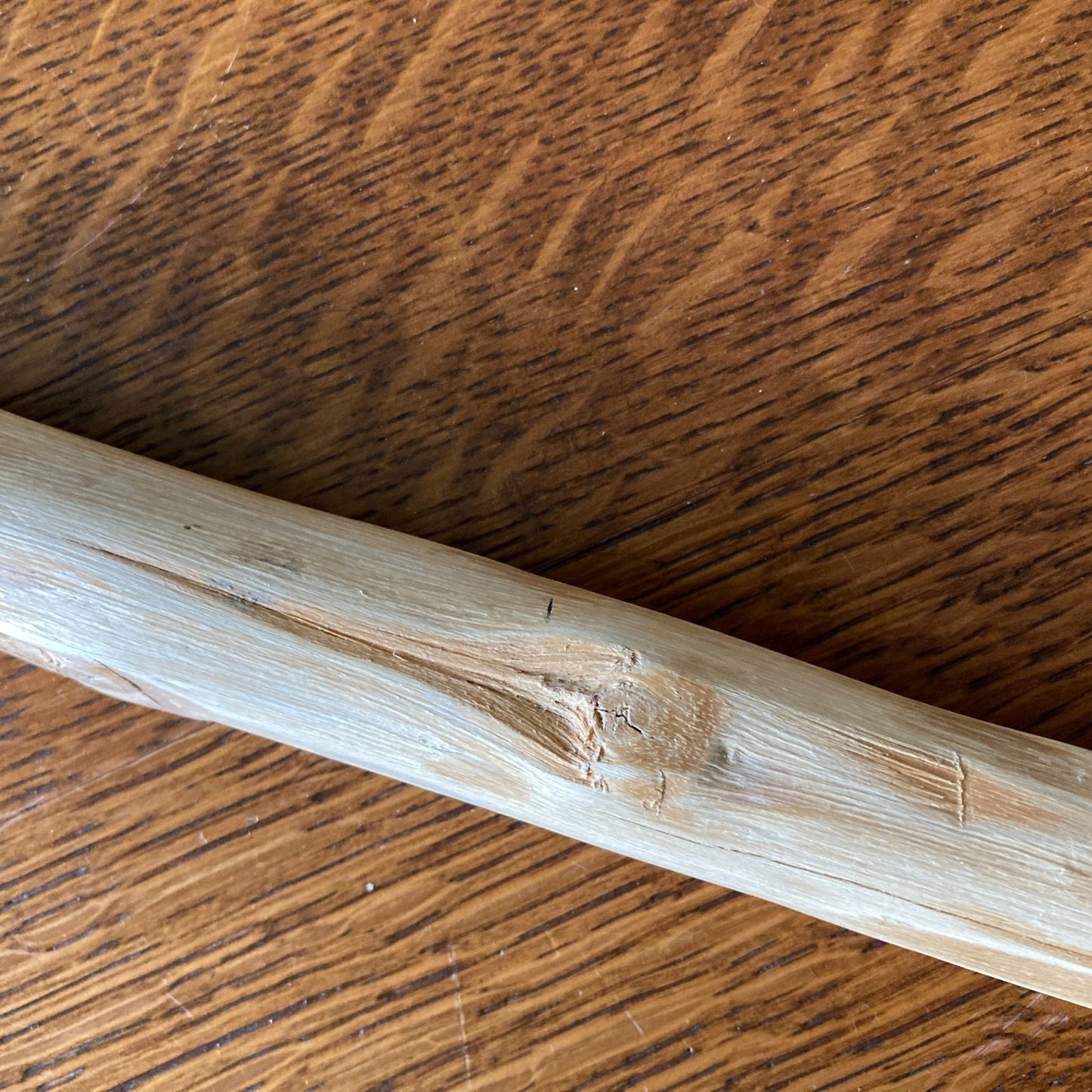 Folk Art Broom Natural Fiber Bristles Wood Handle Handcrafted Halloween Autumn