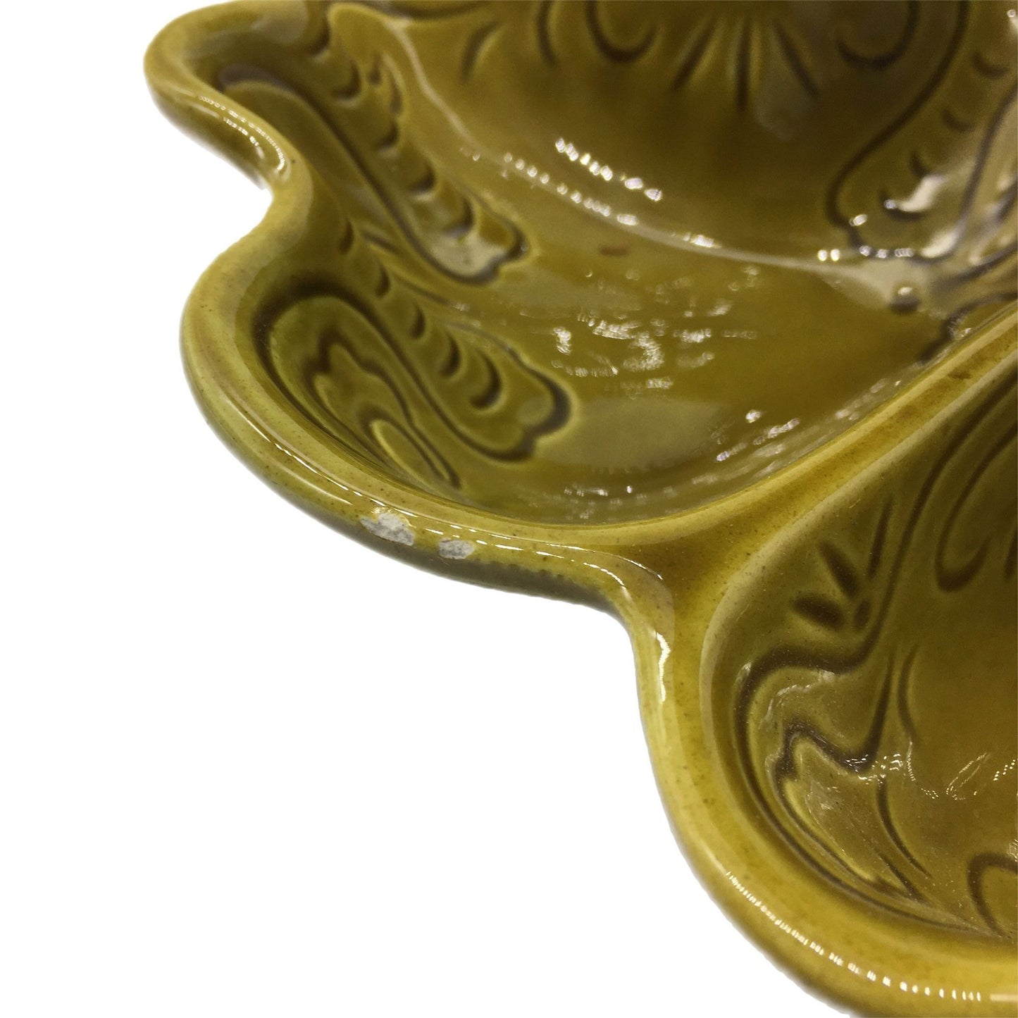 Maddux of California Double Tier Serving Tray, Vintage Maddux of Cali, Ceramic SnackTrays, MCM Avocado Green Trays, Tidbit Relish Trays