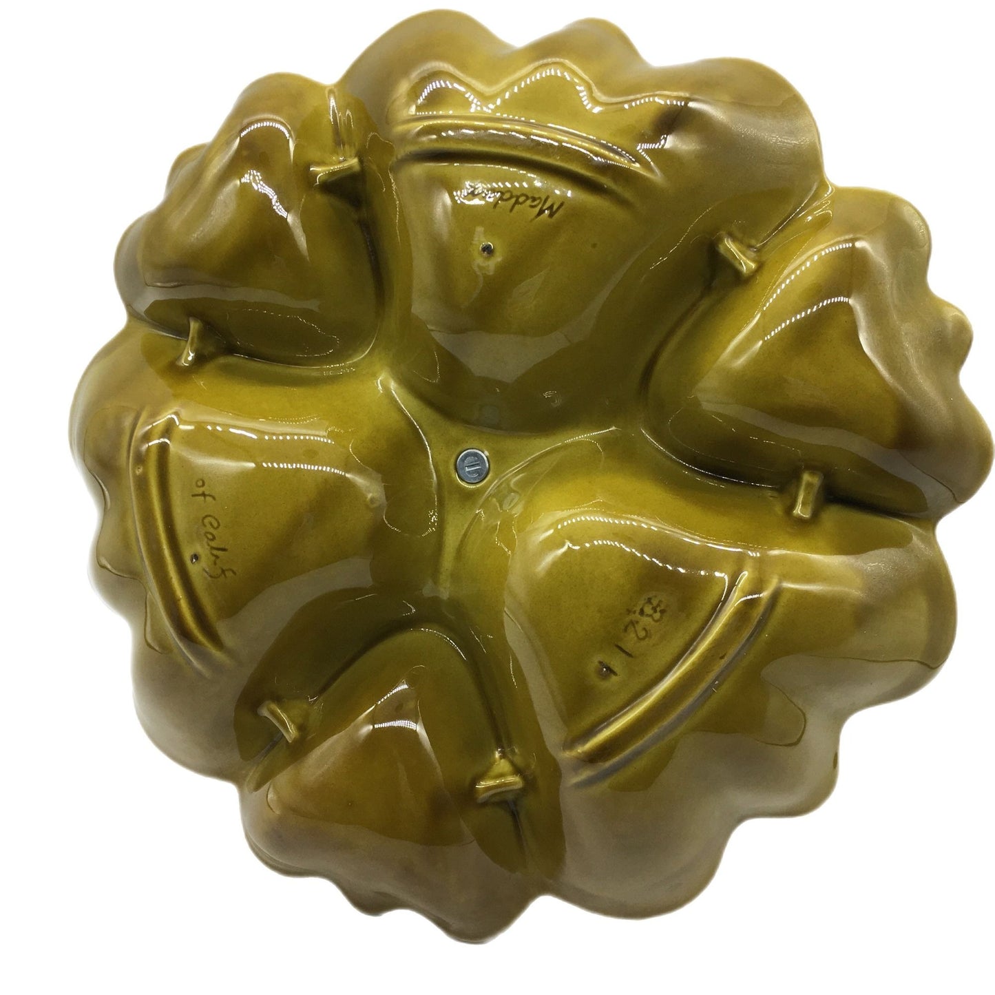 Maddux of California Double Tier Serving Tray, Vintage Maddux of Cali, Ceramic SnackTrays, MCM Avocado Green Trays, Tidbit Relish Trays