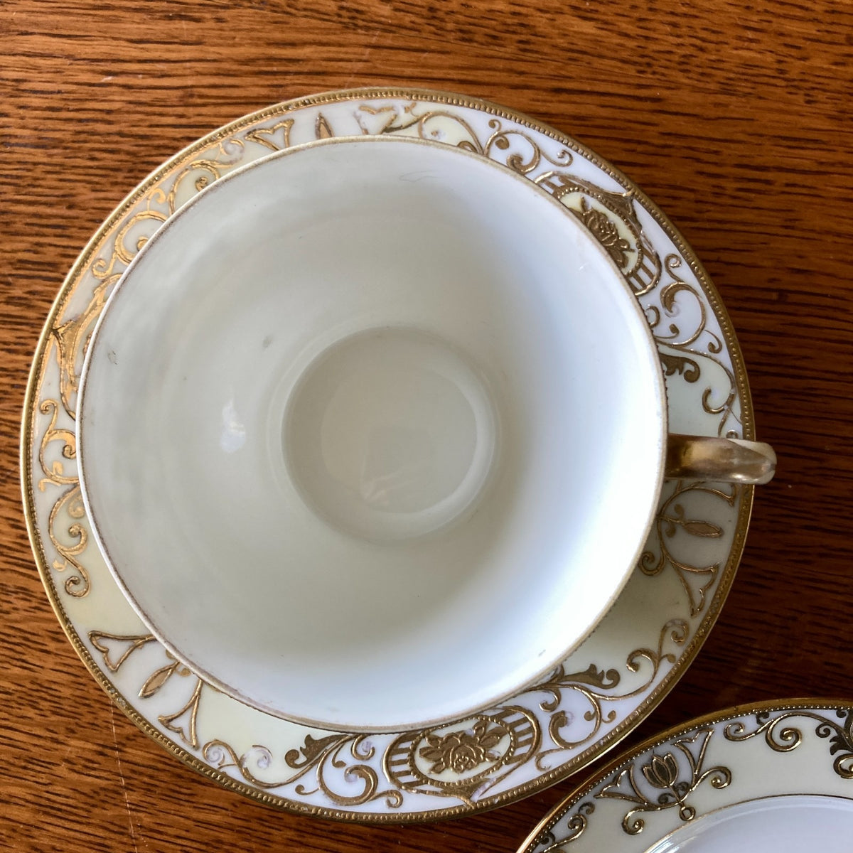 Noritake Morimura Tea Cups Saucers One Bread Plate Art Deco Era Antique No 175