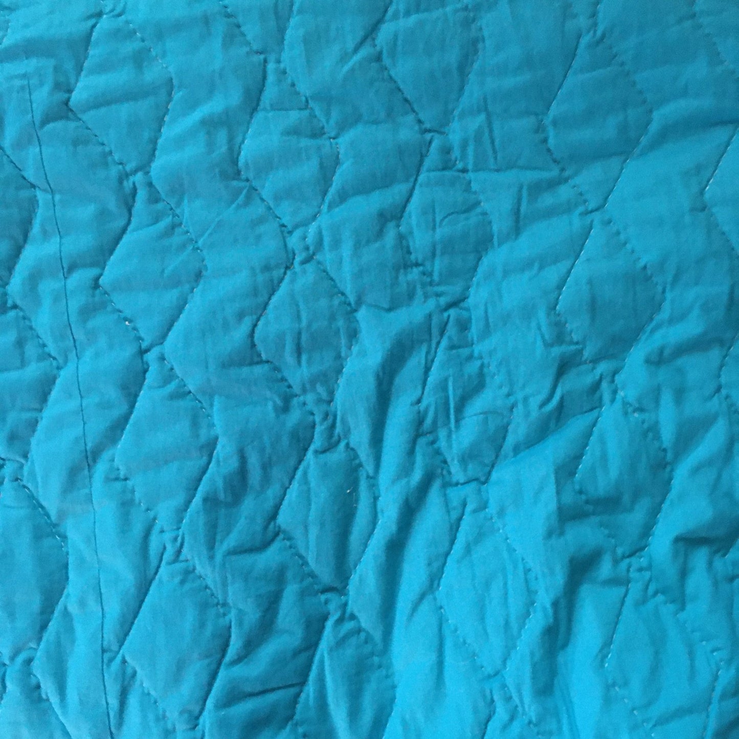 Vintage Hand-Sewn Tumbling Star Blocks Optical Illusion Quilt 94"L x 78"W Queen Blue Floral Estate