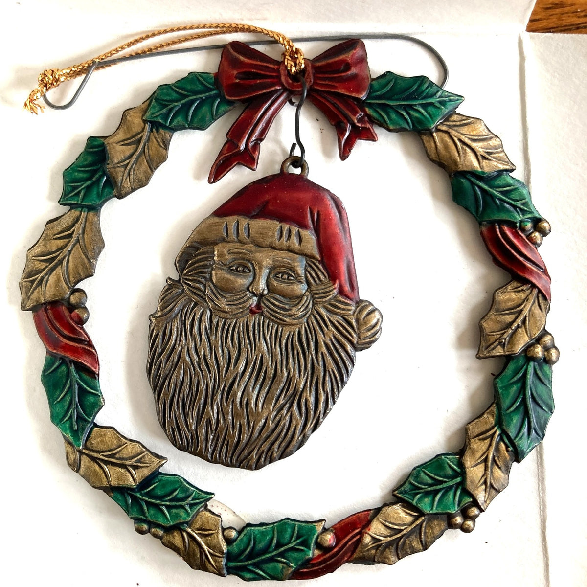 Russ The Heirloom Collection Set 6 Pewter Painted Red Green Gold Original Packed