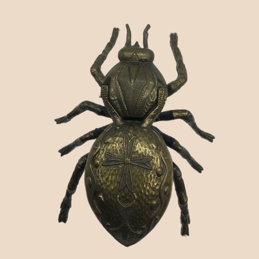 Mod Dep E Brev Brass 8 Leg Spider Vintage MCM Ashtray Italian Lidded Arachnid
