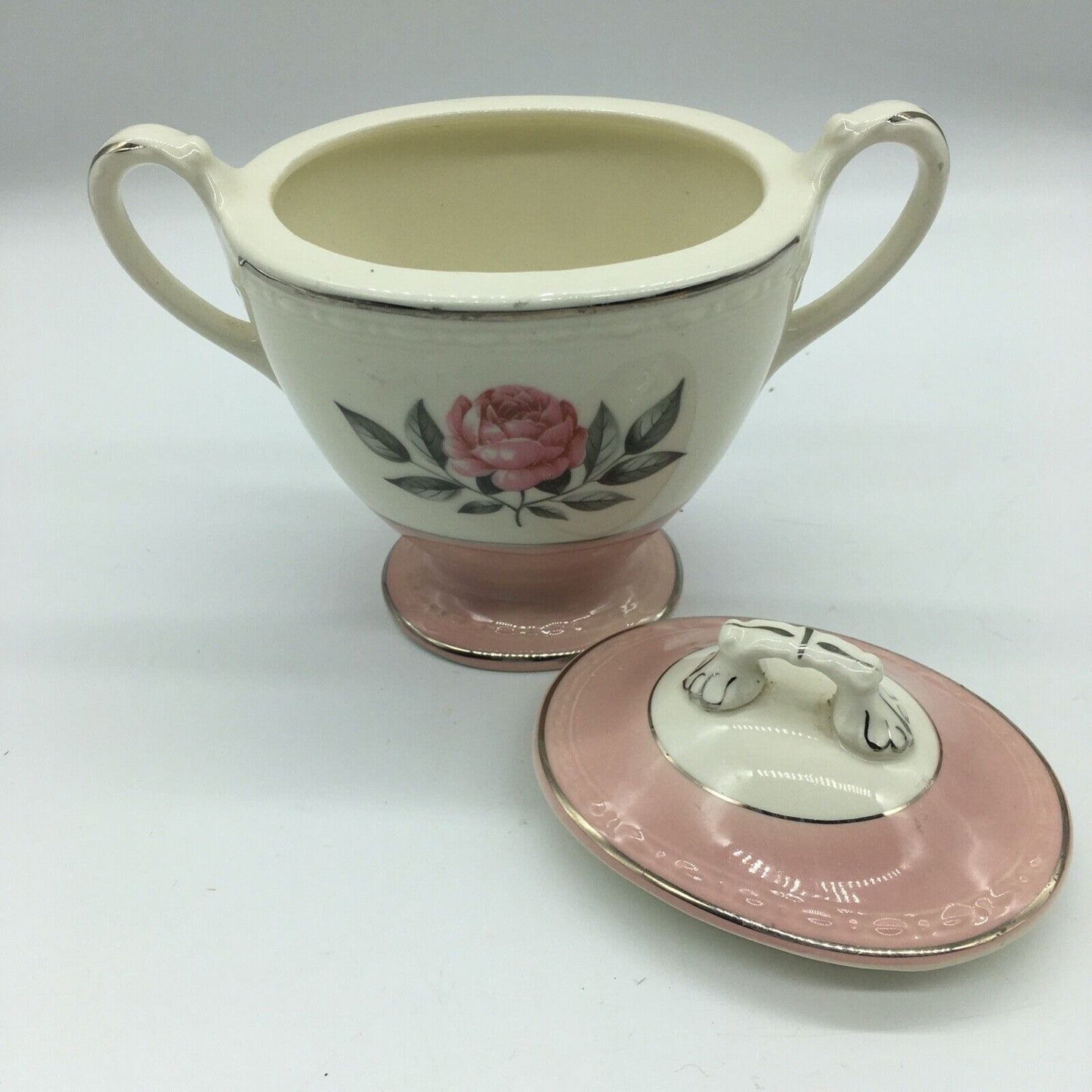 Cunningham & Pickett Inc Berry Bowls with Cream & Lidded Sugar Norway Rose Ohio