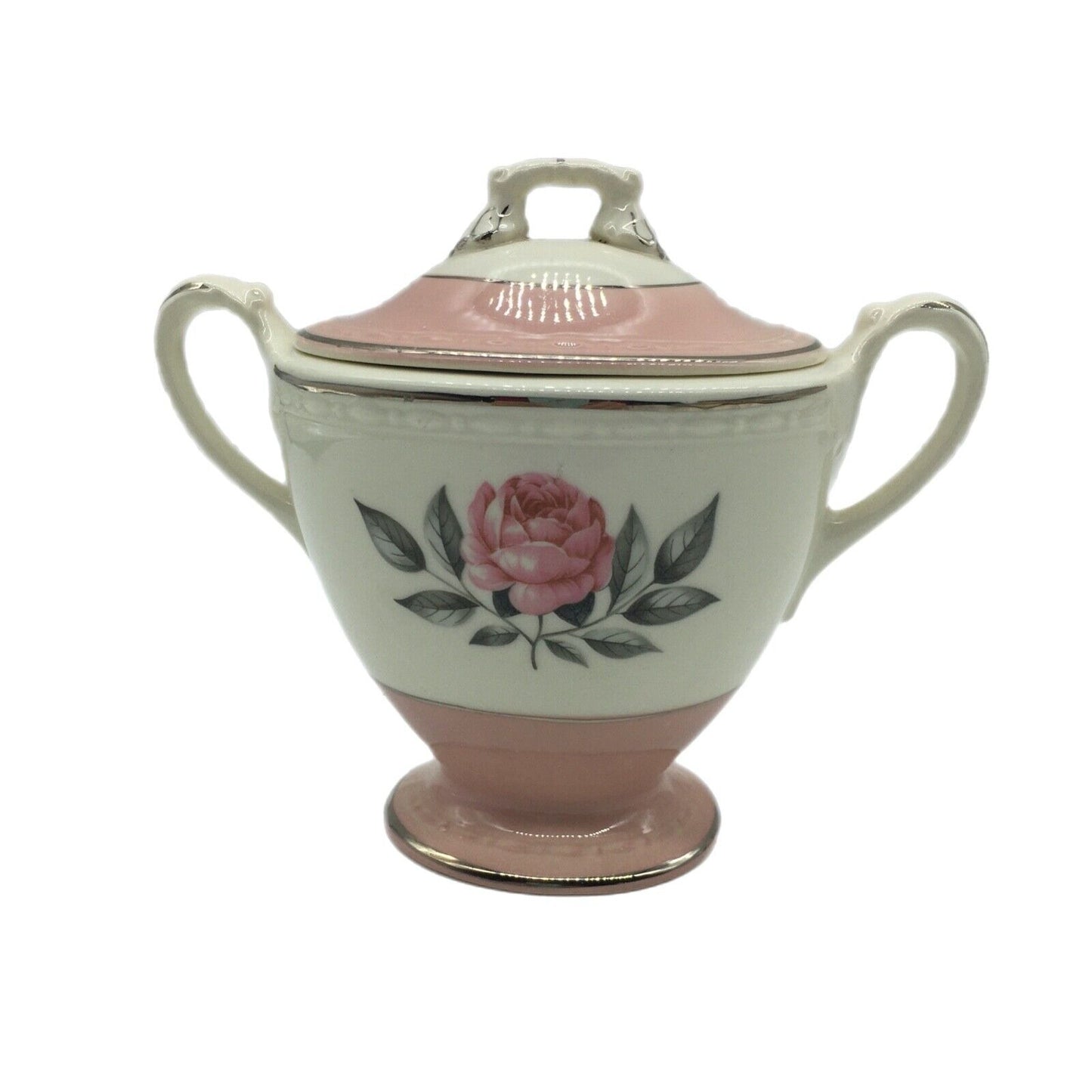 Cunningham & Pickett Inc Berry Bowls with Cream & Lidded Sugar Norway Rose Ohio