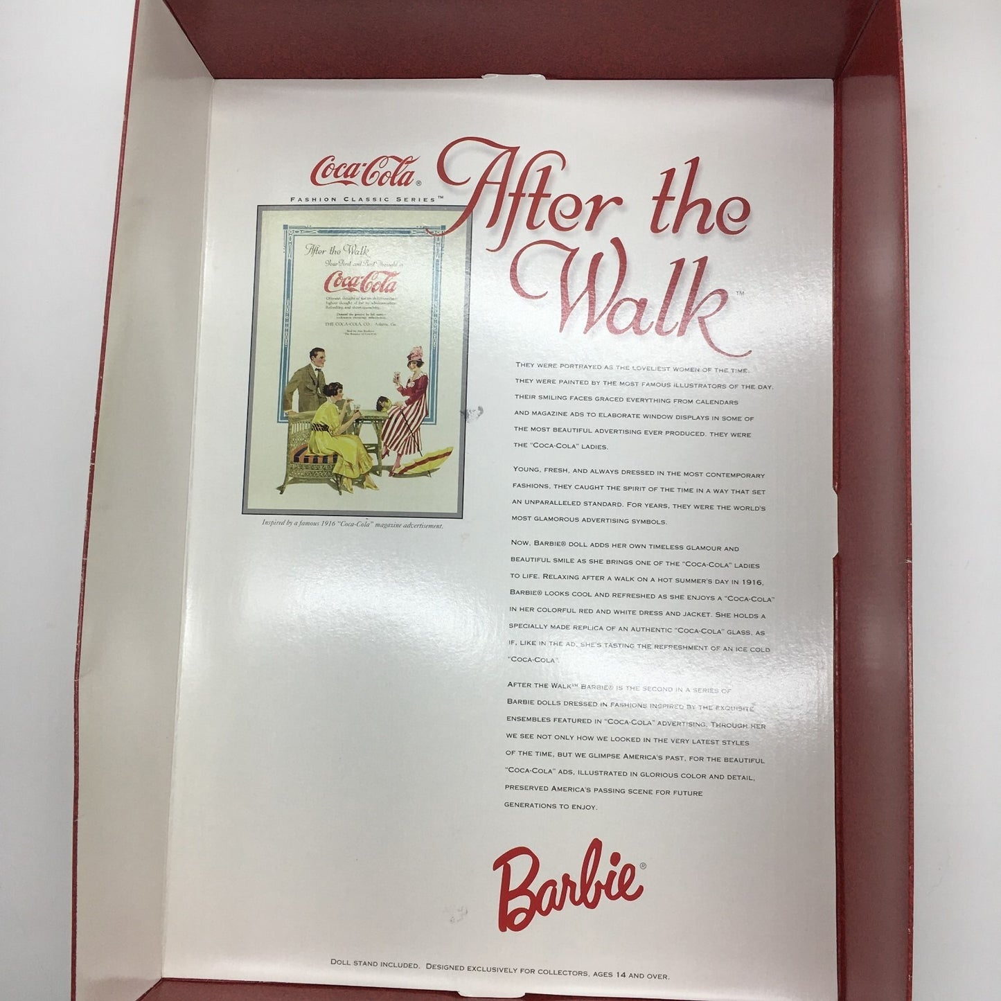 Mattel Coca Cola Barbie Doll 1997 After The Walk Fashion Classic Original Box