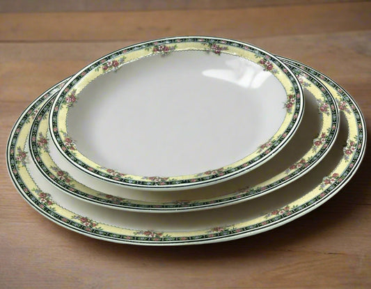 Antique Homer Laughlin L5N USA Serving Dish & Two Serving Platters 1925