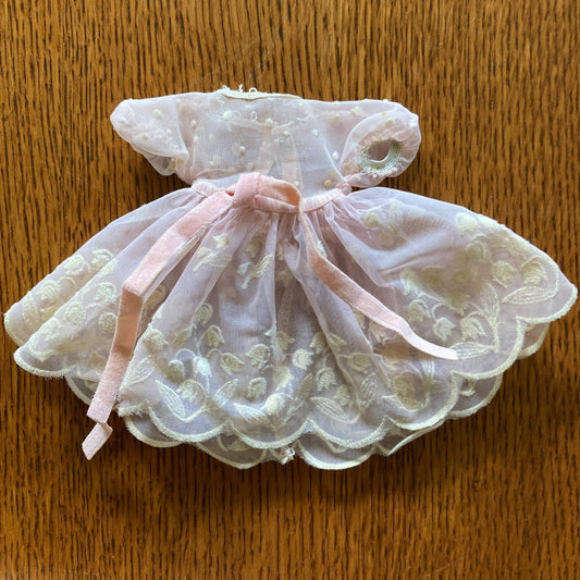 Betsy McCall Pink Party Dress Lily of the Valley Hat Shoes Socks Underskirt Box