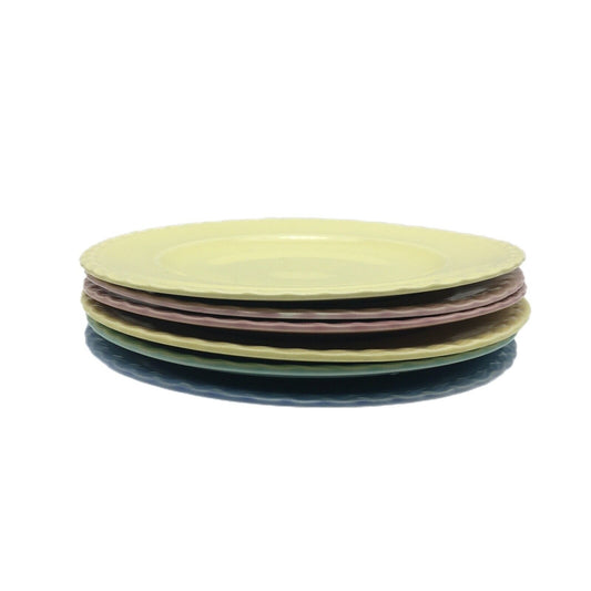 Vernon Kilns California Native 9" Dinner Plates Set of 6 Pastel VTG Cottage Core