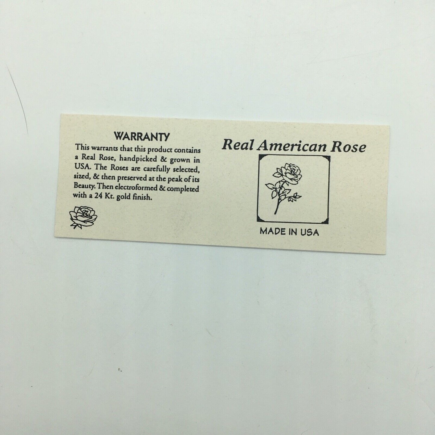 Real American Rose 24K gold dipped in Original Box Forever Keepsake USA Vintage