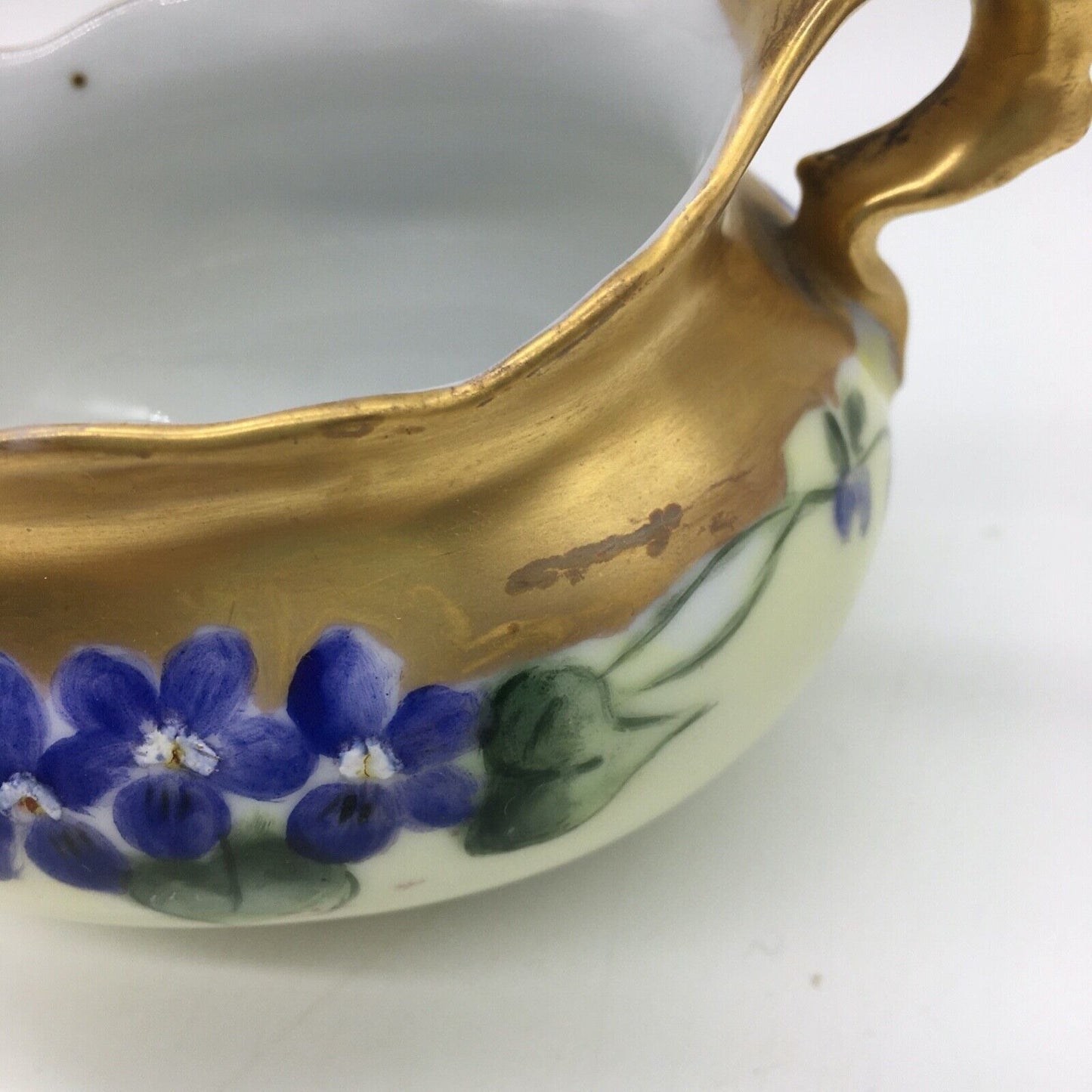 Imperial PSL Austria Cream Sugar Set Hand Painted Floral Gold Trim Antique 1918