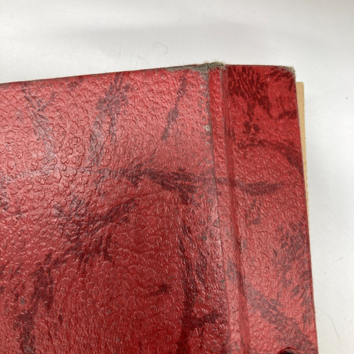 Vintage Scrapbook Red Embossed Stagecoach Leather 138 Greeting Cards Ephemera 1940s-1960s