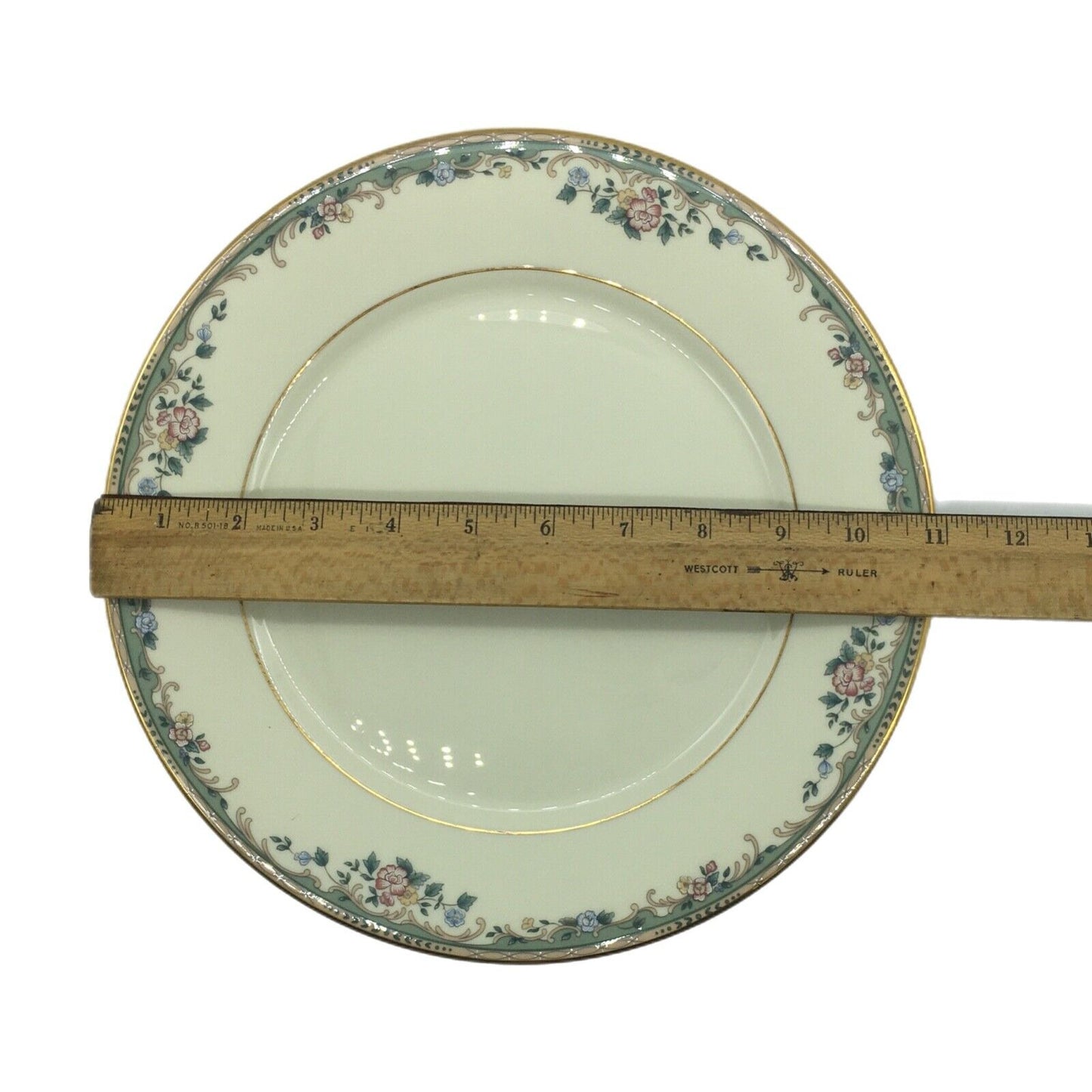 Lenox Spring Vista 11" Dinner Plates Set of 4 Hand Decorated 24K Gold Retired
