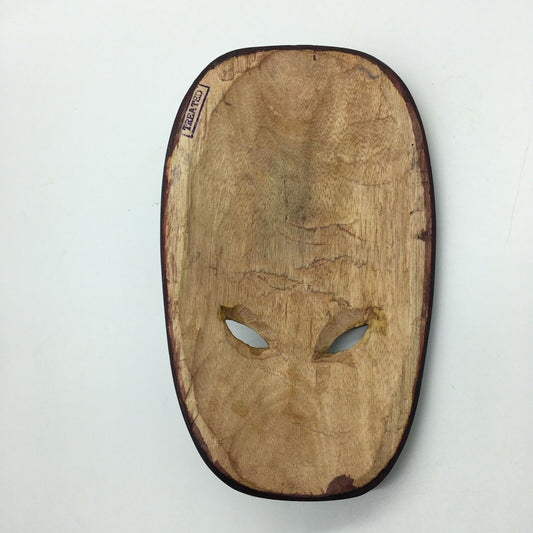 Wooden Sea Turtle Mask Hand Carved detail Tiki Bar Decor Wall Art Vintage Luau