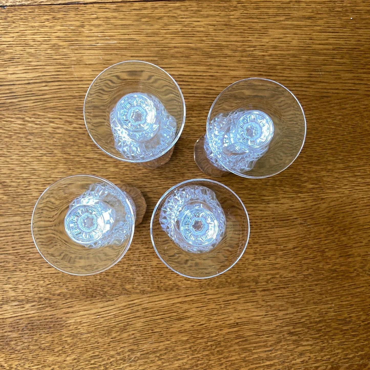 Crystal Champagne Flutes Set of 4 Gold Rims Special Occasion Vintage Bar Ware