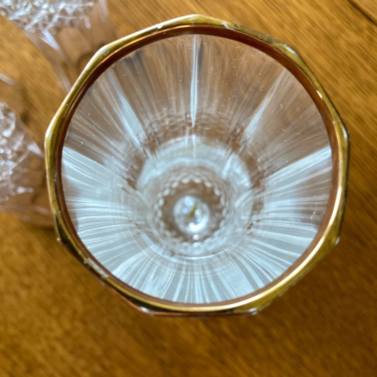 Crystal Champagne Flutes Set of 4 Gold Rims Special Occasion Vintage Bar Ware