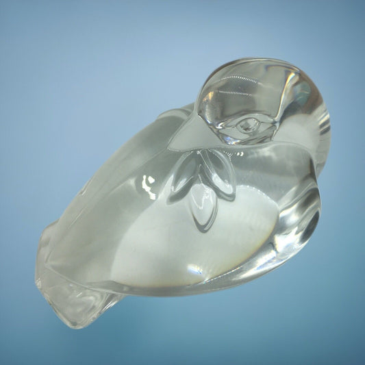 Steuben Crystal Peace Dove Hand Cooler Paperweight 1996 Lloyd Atkins sculpture