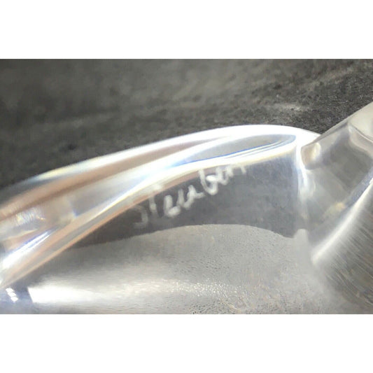 Steuben Crystal Peace Dove Hand Cooler Paperweight 1996 Lloyd Atkins sculpture