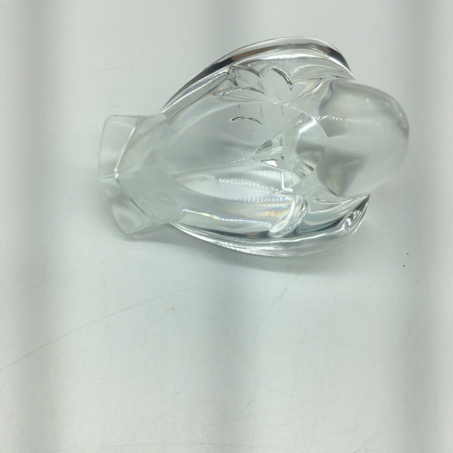 Steuben Crystal Peace Dove Hand Cooler Paperweight 1996 Lloyd Atkins sculpture