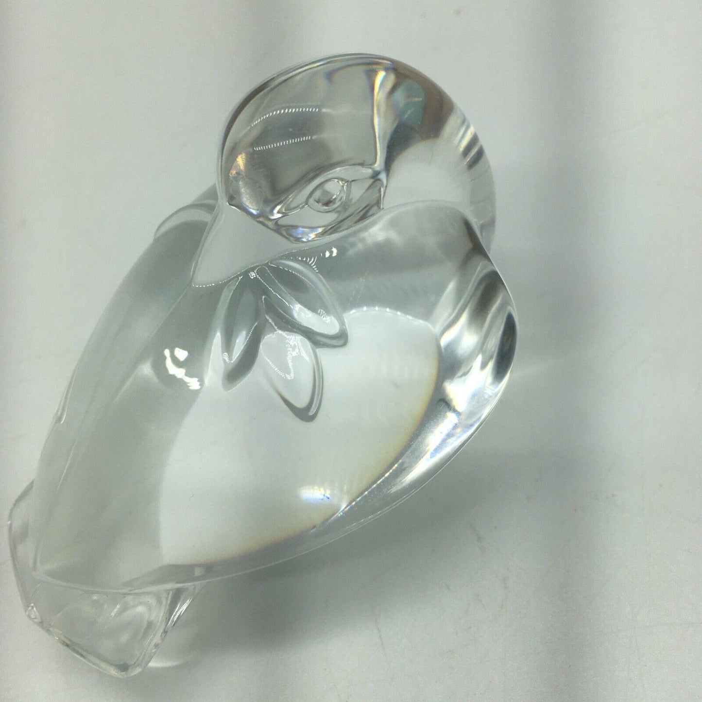 Steuben Crystal Peace Dove Hand Cooler Paperweight 1996 Lloyd Atkins sculpture