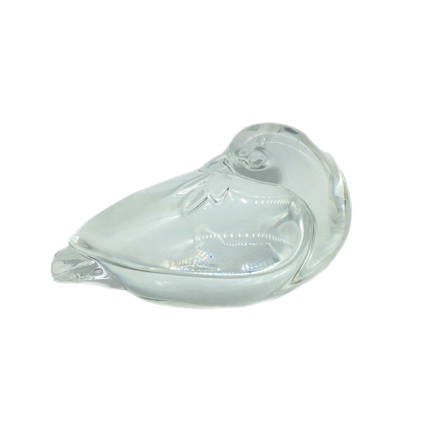 Steuben Crystal Peace Dove Hand Cooler Paperweight 1996 Lloyd Atkins sculpture