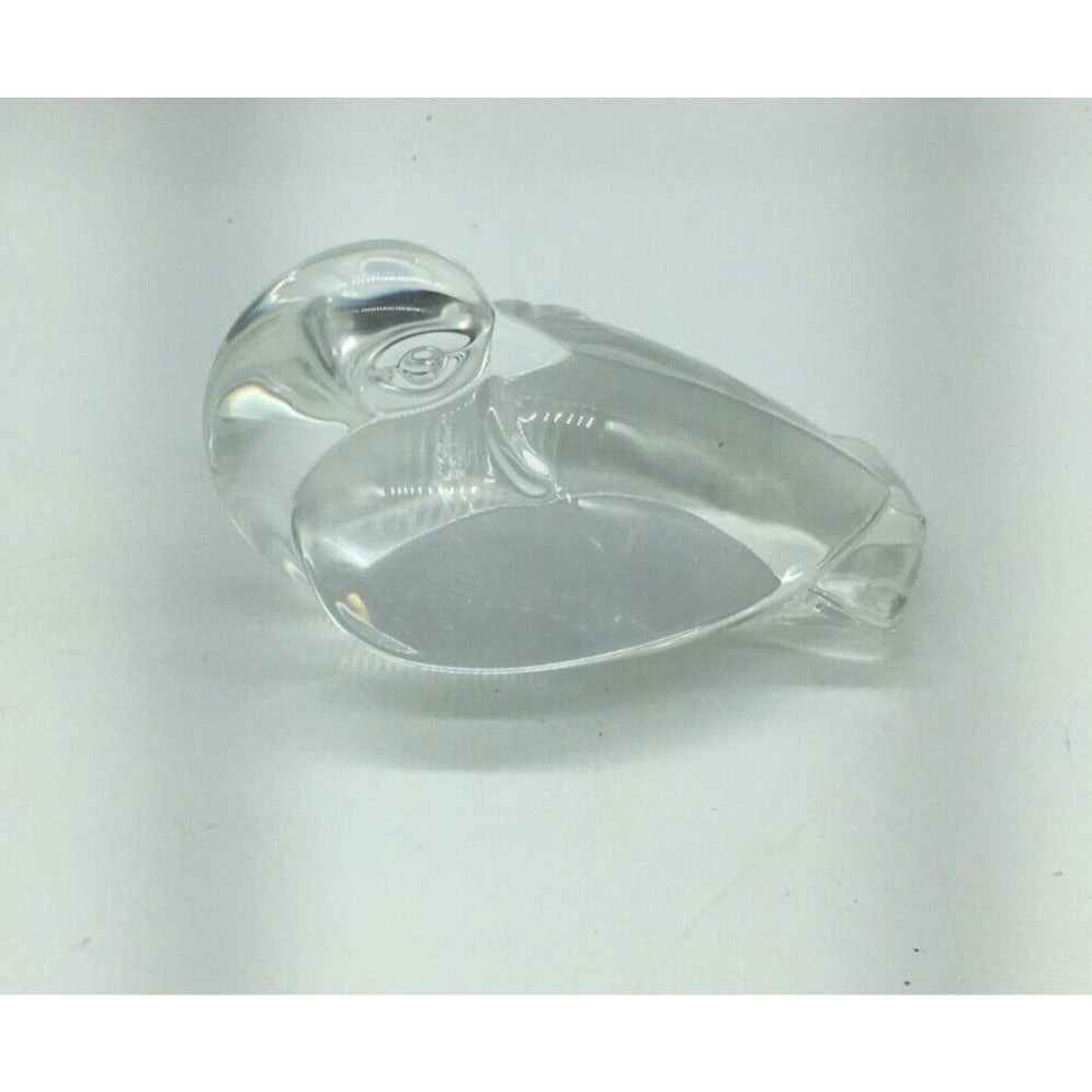 Steuben Crystal Peace Dove Hand Cooler Paperweight 1996 Lloyd Atkins sculpture