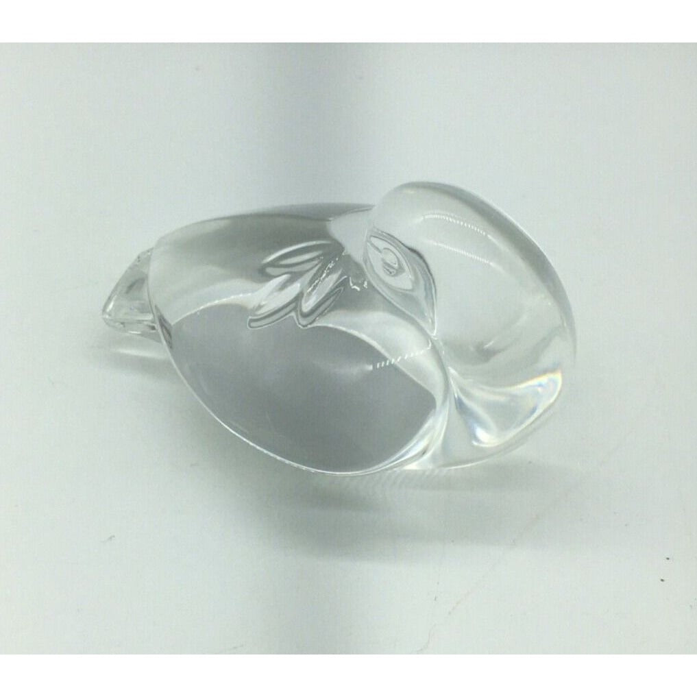 Steuben Crystal Peace Dove Hand Cooler Paperweight 1996 Lloyd Atkins sculpture