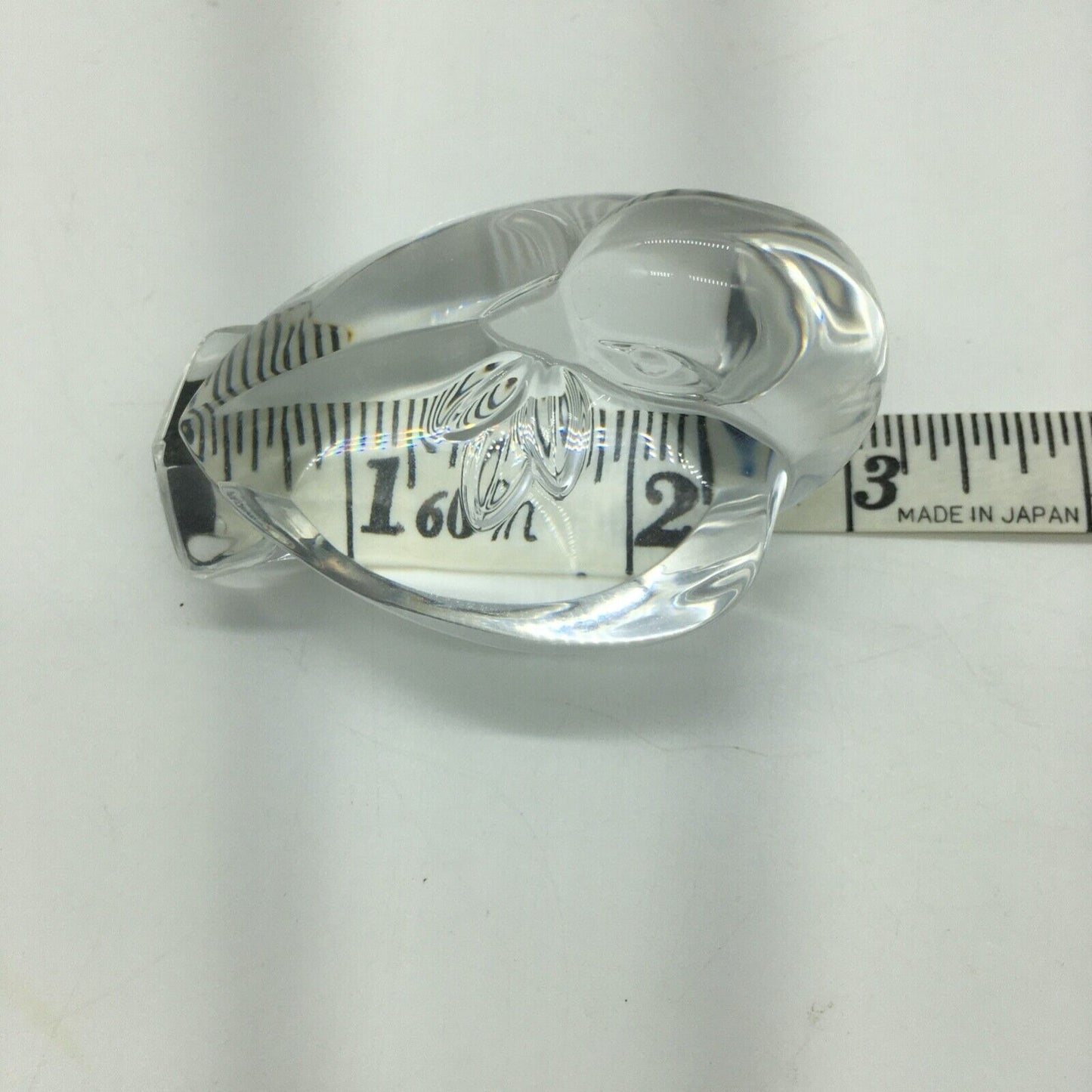 Steuben Crystal Peace Dove Hand Cooler Paperweight 1996 Lloyd Atkins sculpture