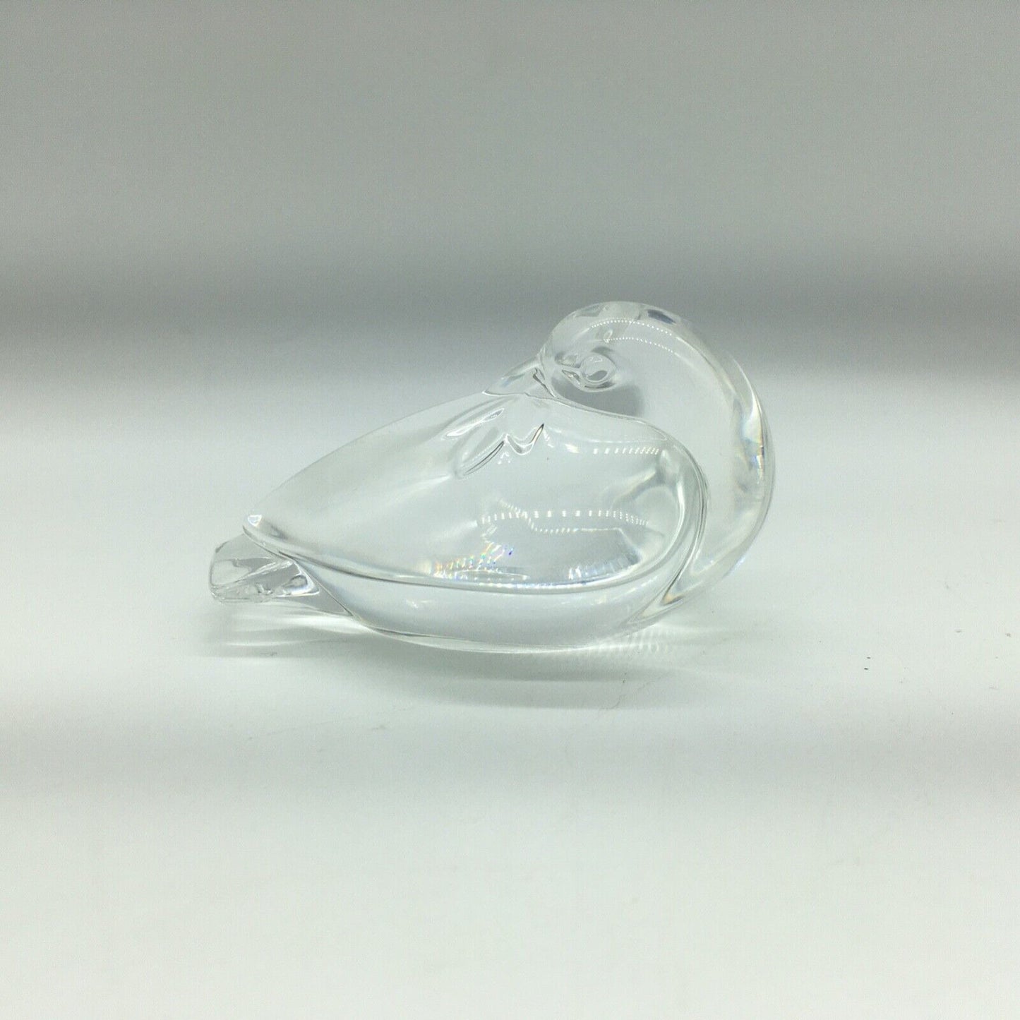 Steuben Crystal Peace Dove Hand Cooler Paperweight 1996 Lloyd Atkins sculpture