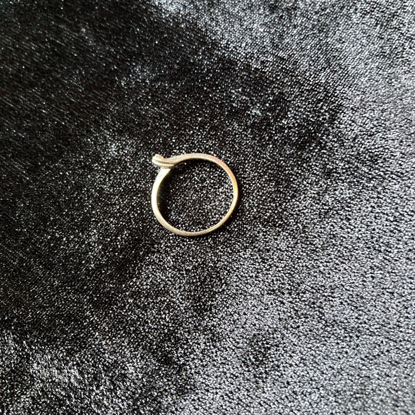 Vintage 10k White Gold Promise Ring With Single Natural Diamond Accent Size 6.25