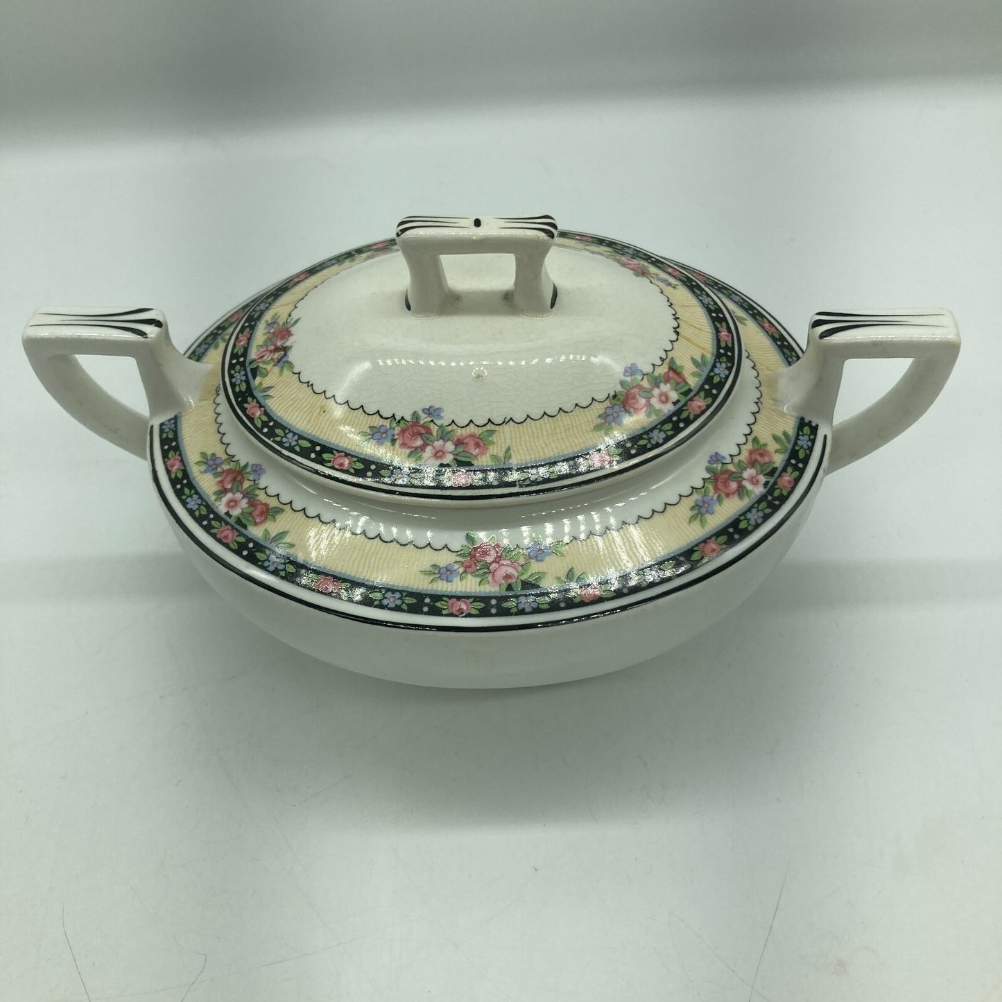 Antique 1925 Homer Laughlin L5N USA Serving Pieces Butter Dome Sugar Dish Gravy