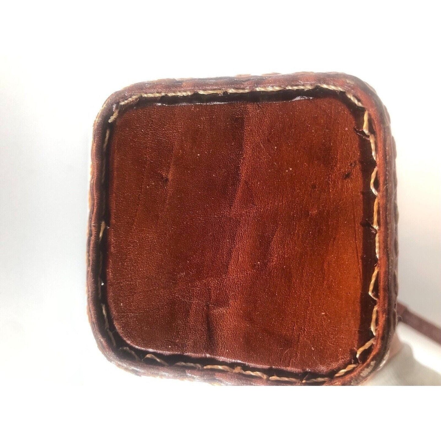 Nicaragua Hand Tooled Leather Bottle Holder/Case With Multi Stamped Designs