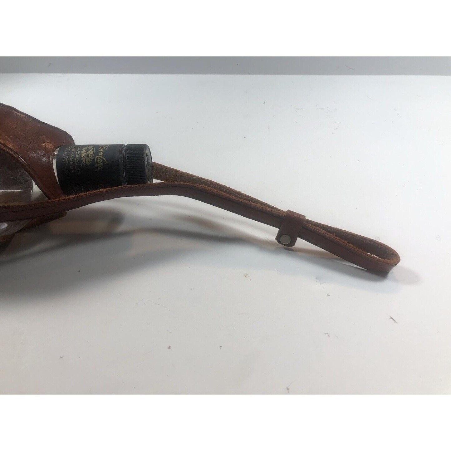 Nicaragua Hand Tooled Leather Bottle Holder/Case With Multi Stamped Designs