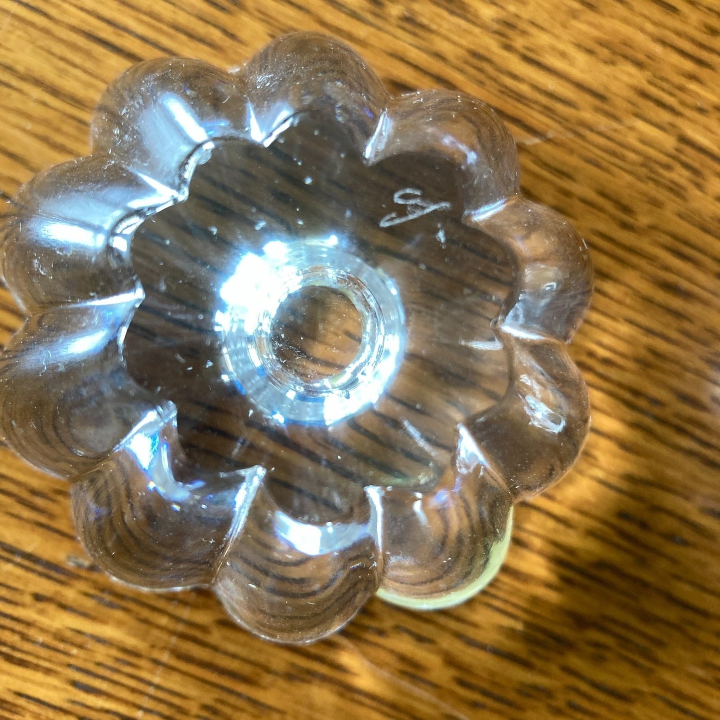 Pair Orrefors Sweden Crystal Taper Candle Stick Holders Jan Johansson Design VTG