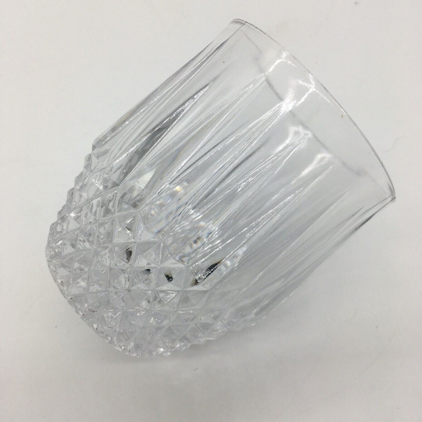 Barware Set of 6 Lowball Whisky Glass Heavy Diamond Point Fancy Cocktail Glasses