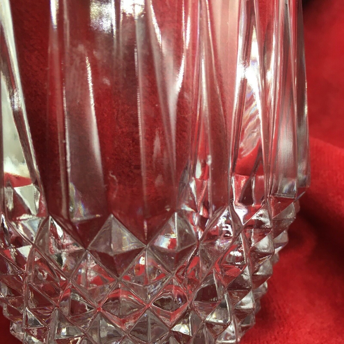 Barware Set of 6 Lowball Whisky Glass Heavy Diamond Point Fancy Cocktail Glasses