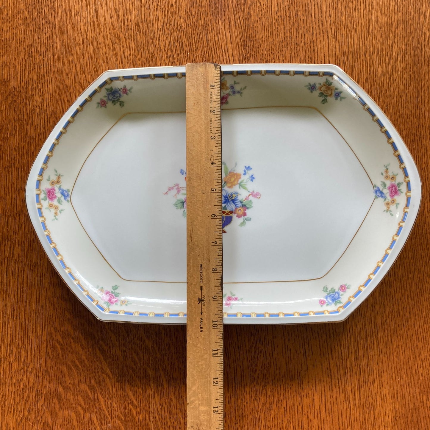 Vintage MZ Altrohlau CMR Lidded Tureen & Matching Tray Floral Design Gold Trim Porcelain Czechoslovakia