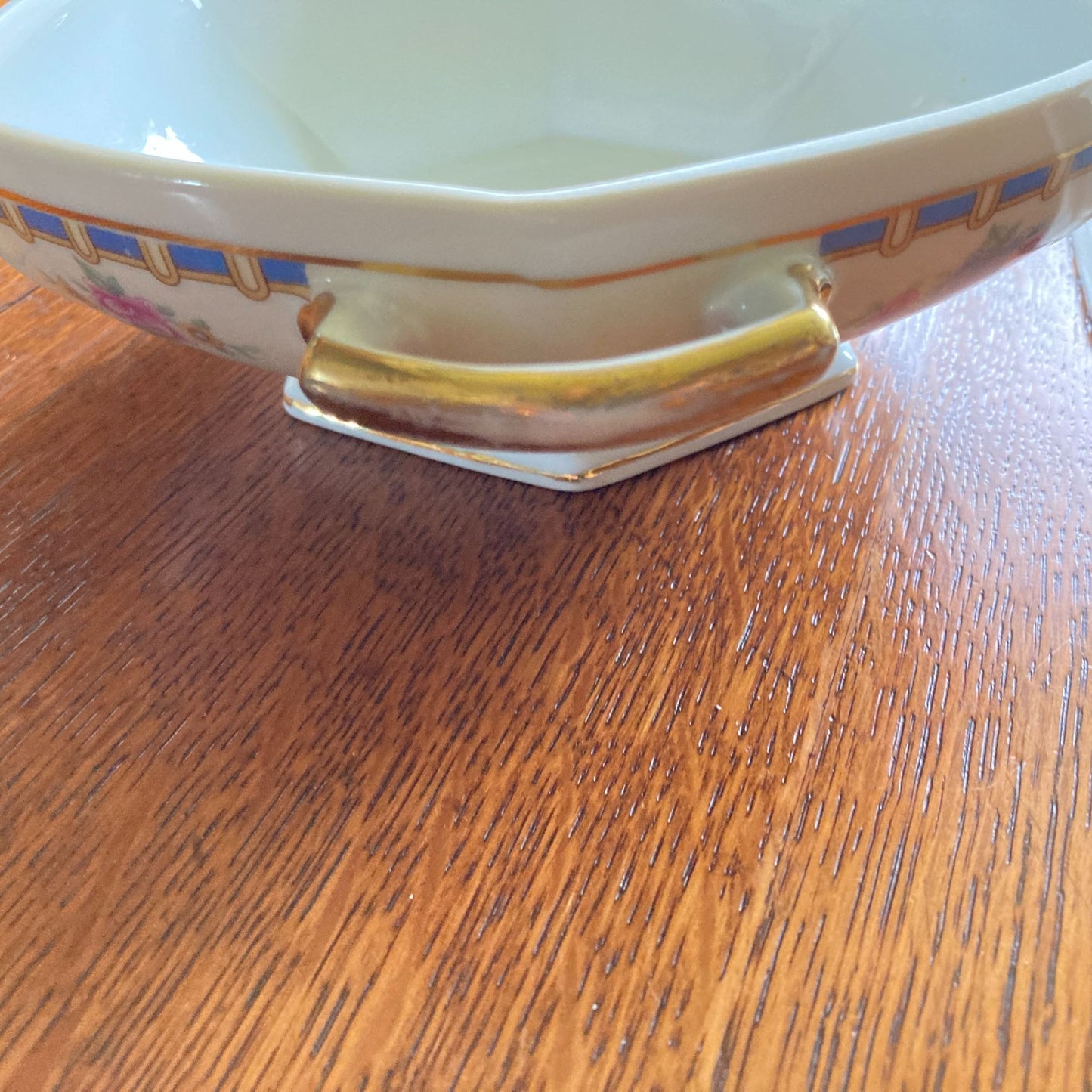 Vintage MZ Altrohlau CMR Lidded Tureen & Matching Tray Floral Design Gold Trim Porcelain Czechoslovakia