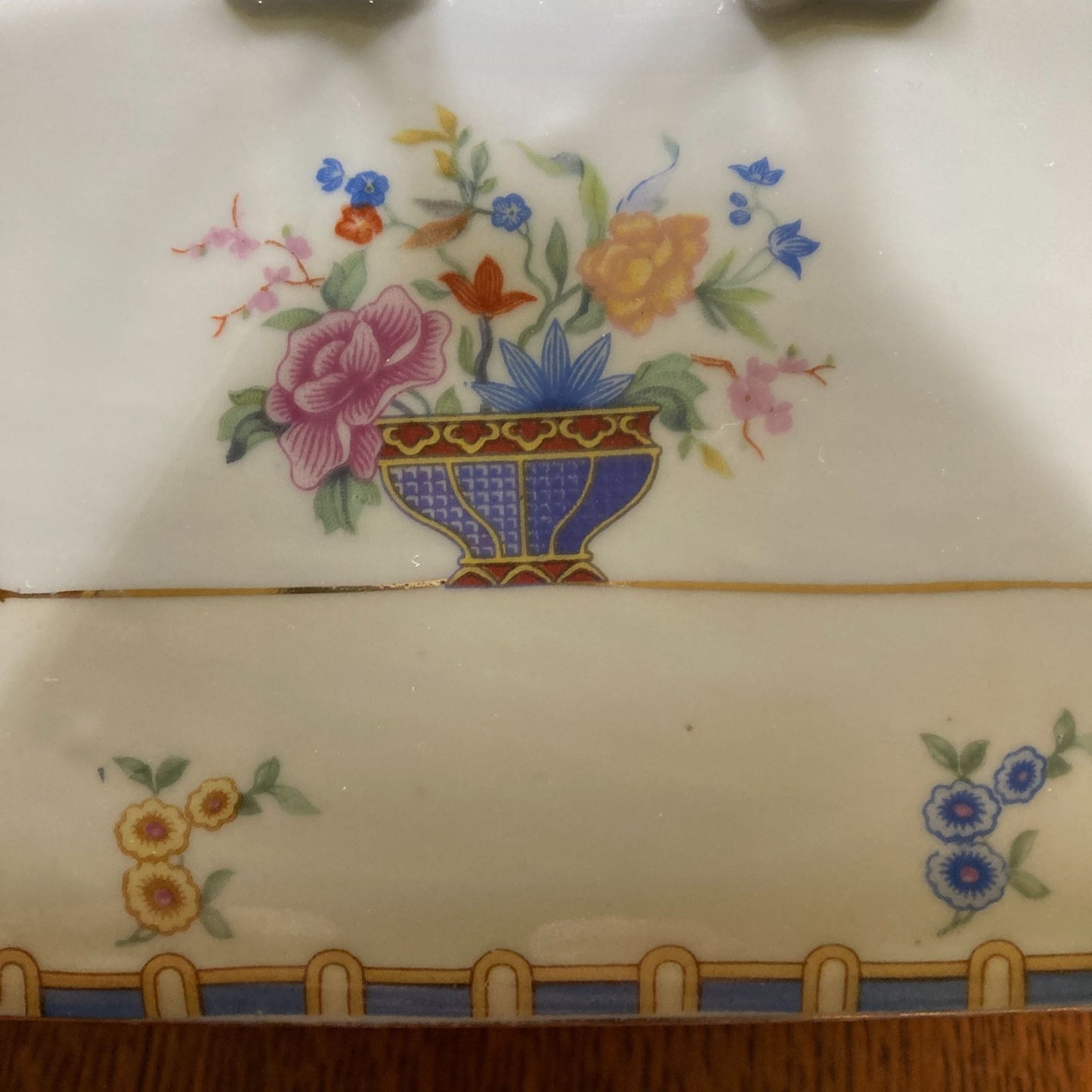 Vintage MZ Altrohlau CMR Lidded Tureen & Matching Tray Floral Design Gold Trim Porcelain Czechoslovakia